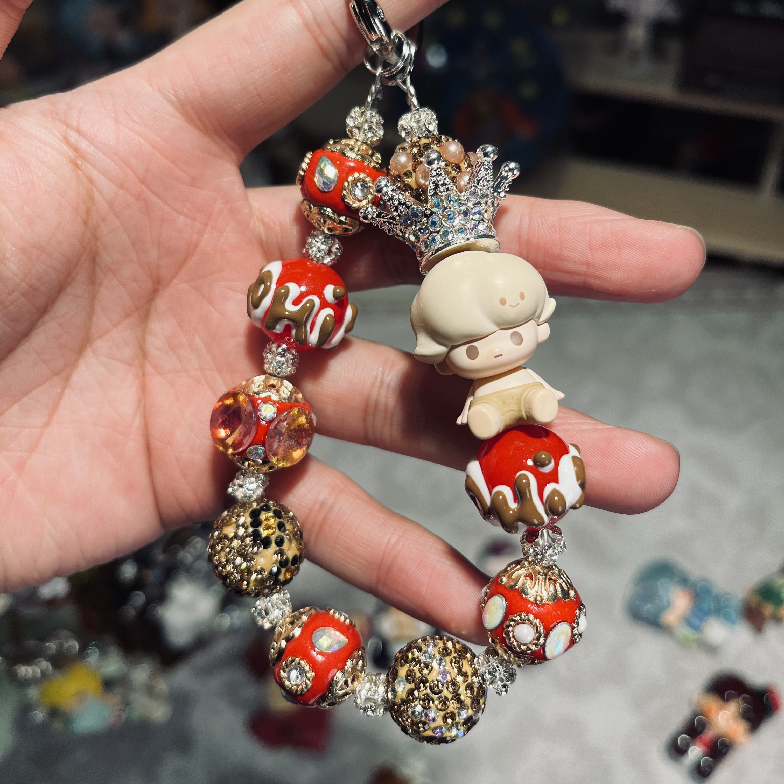 【默认微瑕】正品DIY 萌粒手机链包挂饰品
