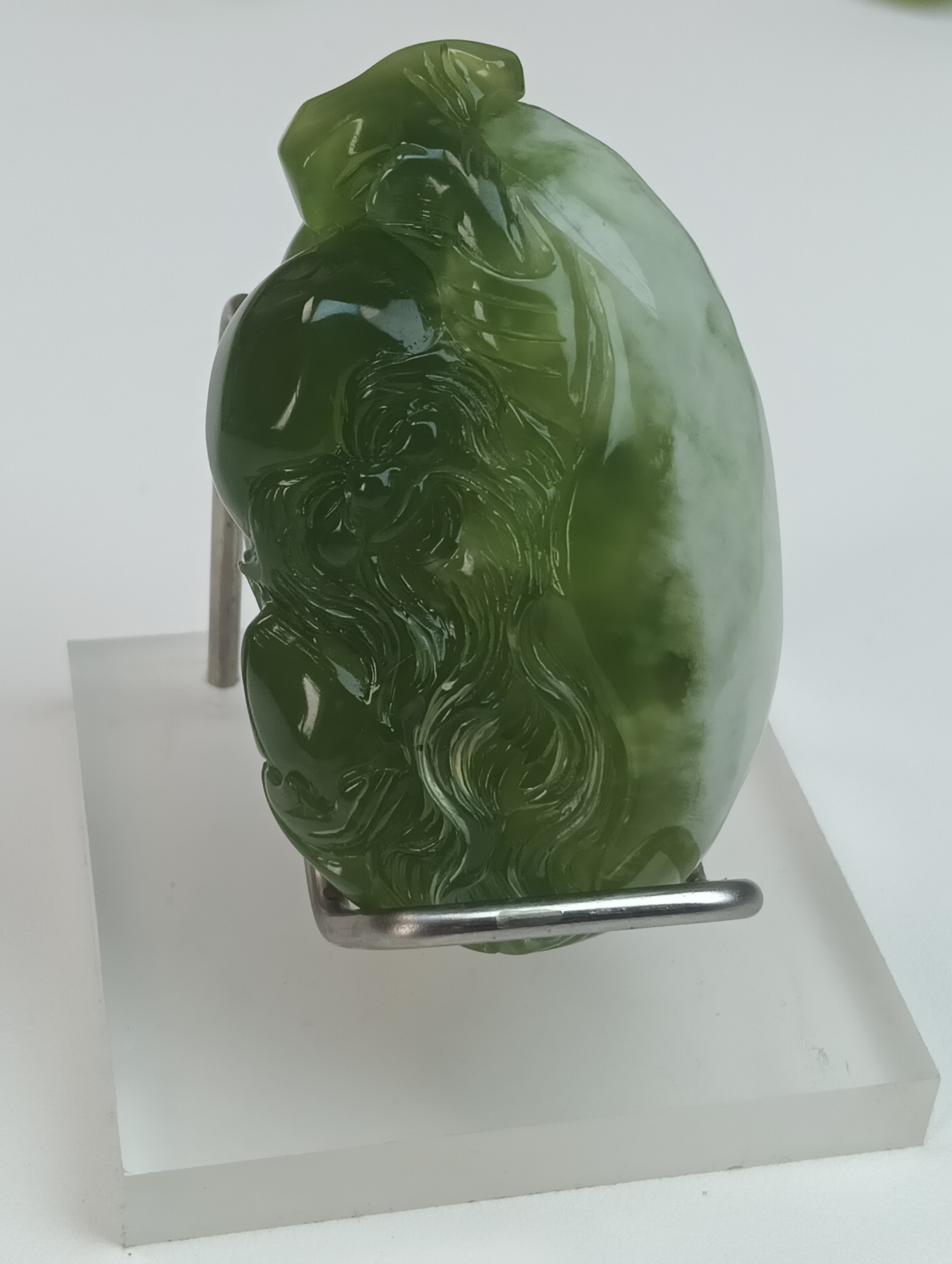 天然岫玉手把件寿星