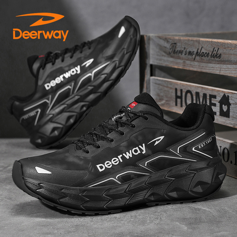 Deerway/德尔惠2025秋冬男士耐磨徒步登山鞋情侣款厚底百搭户外鞋