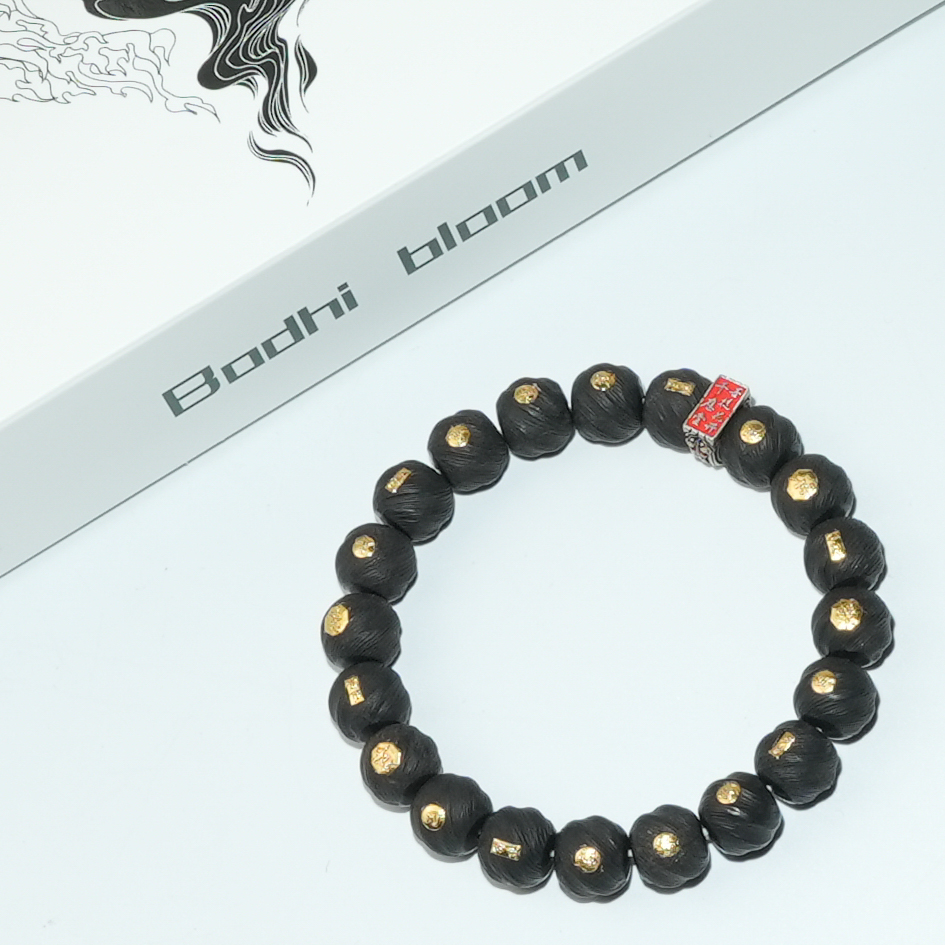 《小六壬》手工乌木手串满工满嵌（菩提花开、千應堂）出品