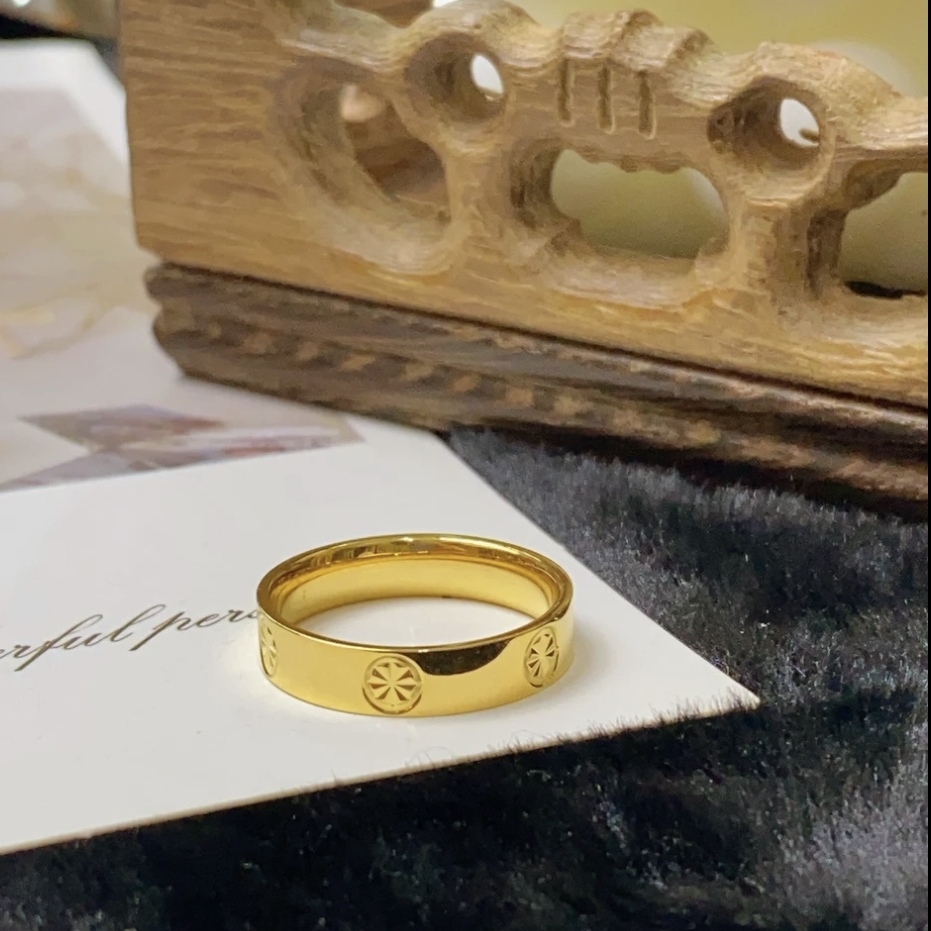 卡家戒指足金999时尚礼物情侣百搭黄金女款可爱多样性发货其一