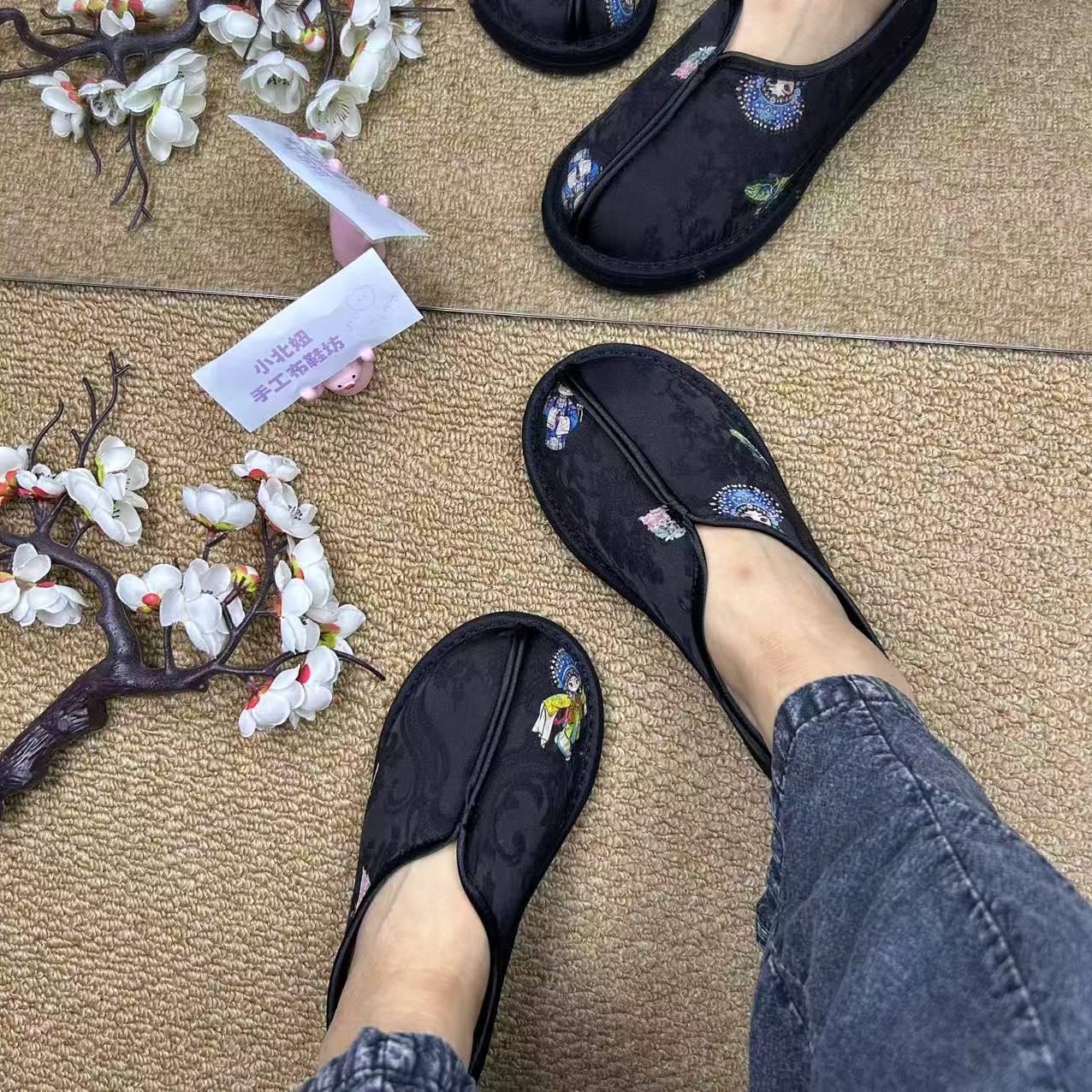 小北妞新款霓裳踏云盘扣休闲透气软底布鞋女单鞋