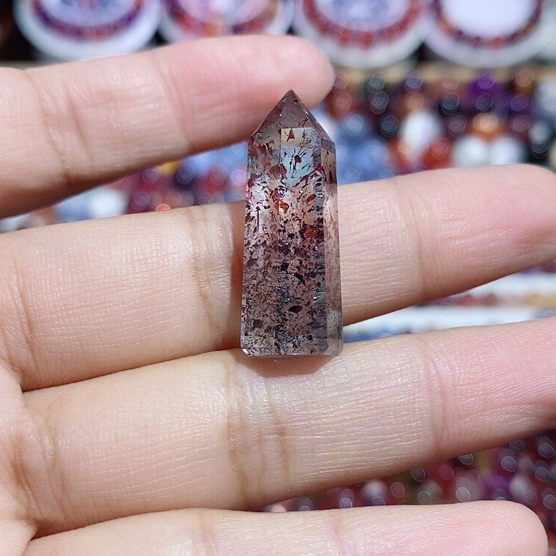 珠宝半成品未镶嵌水晶超七晶柱
