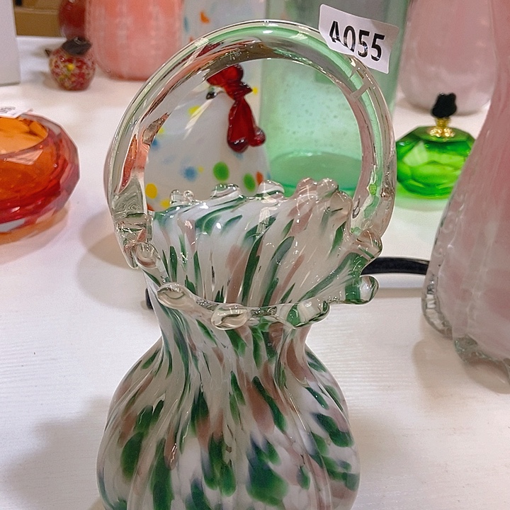 琉璃琉璃花瓶高25宽6