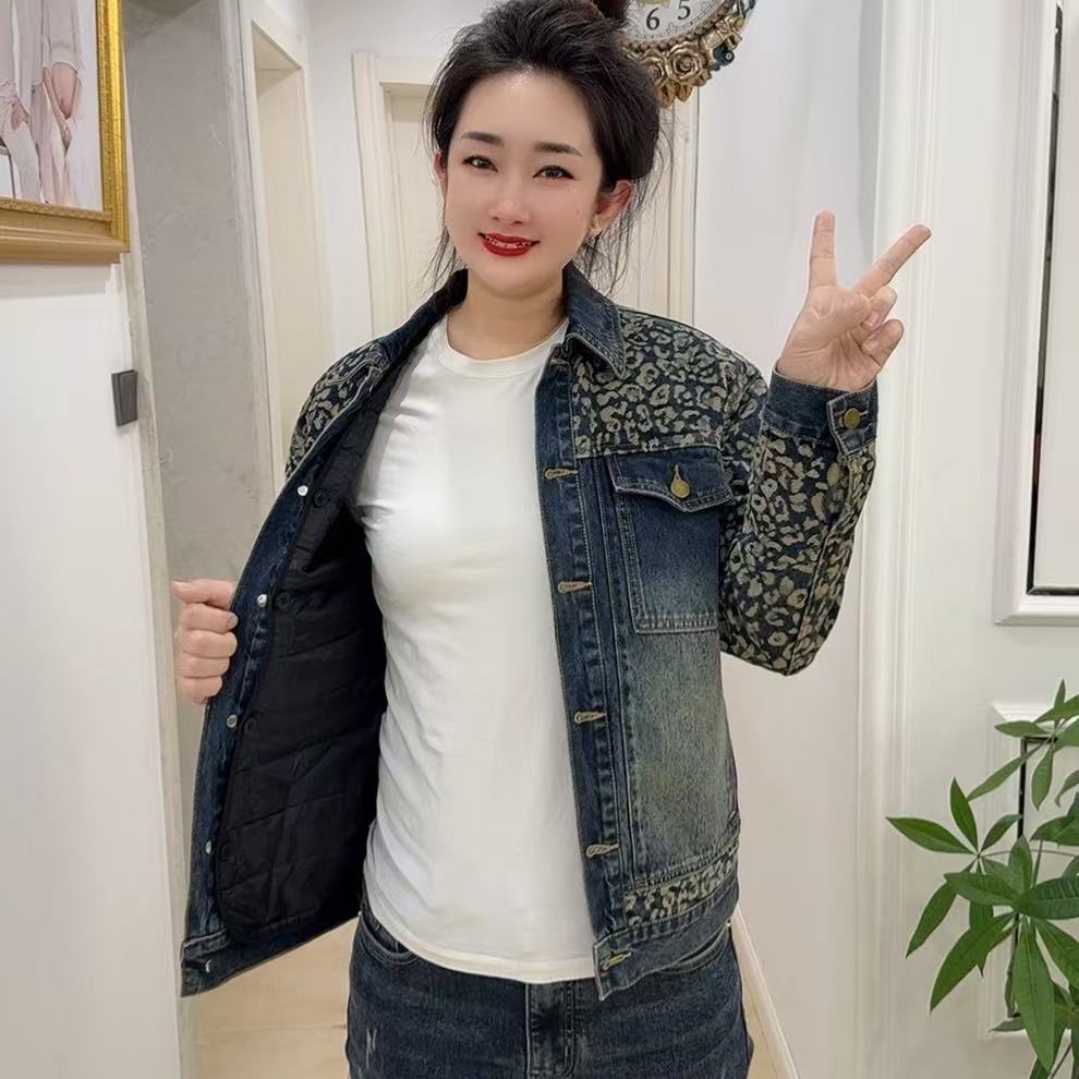 2025秋冬季新款男士休闲牛仔服夹克棉服外套1088