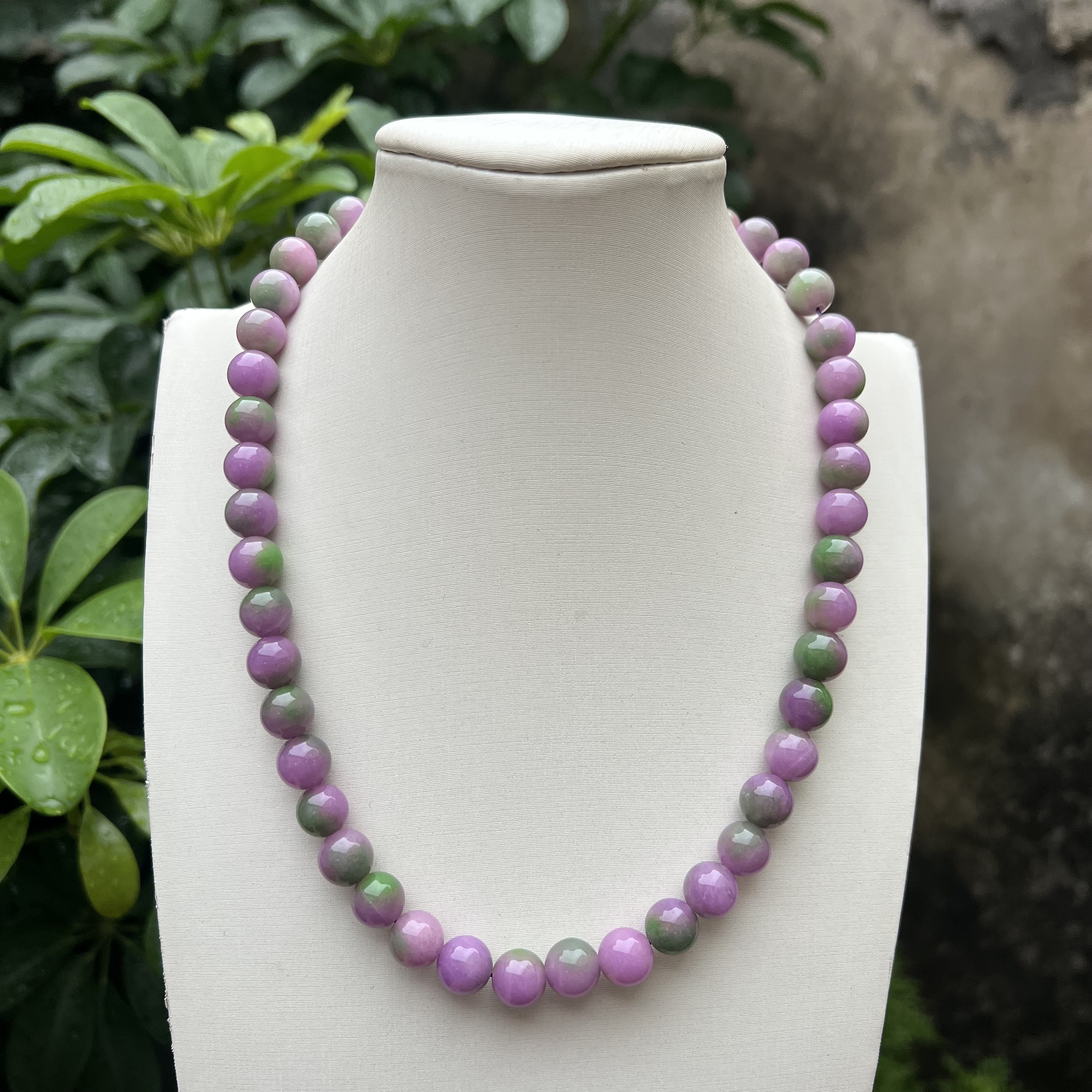 B866精品春彩妈妈链素圈10mm手串项链