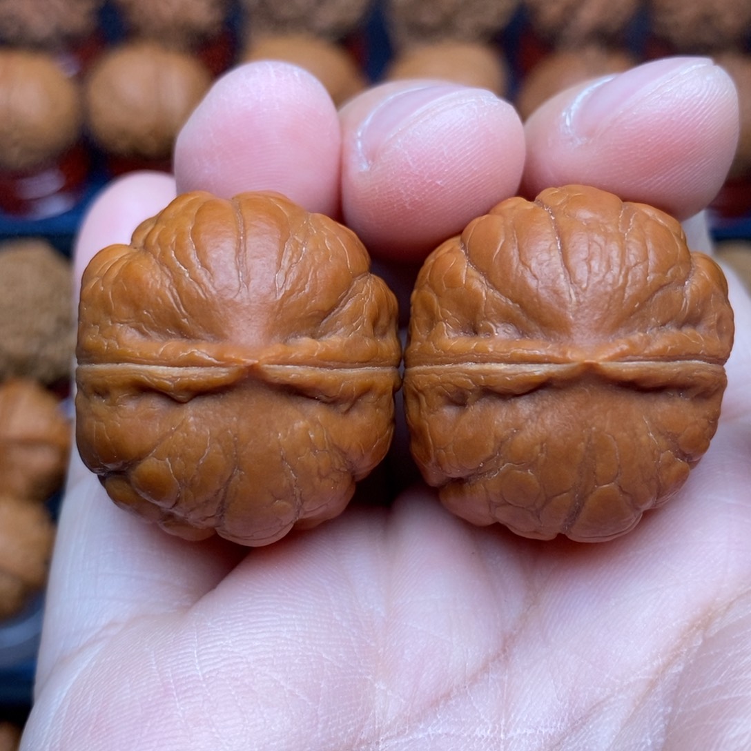 文玩核桃把件手捻龟甲纹