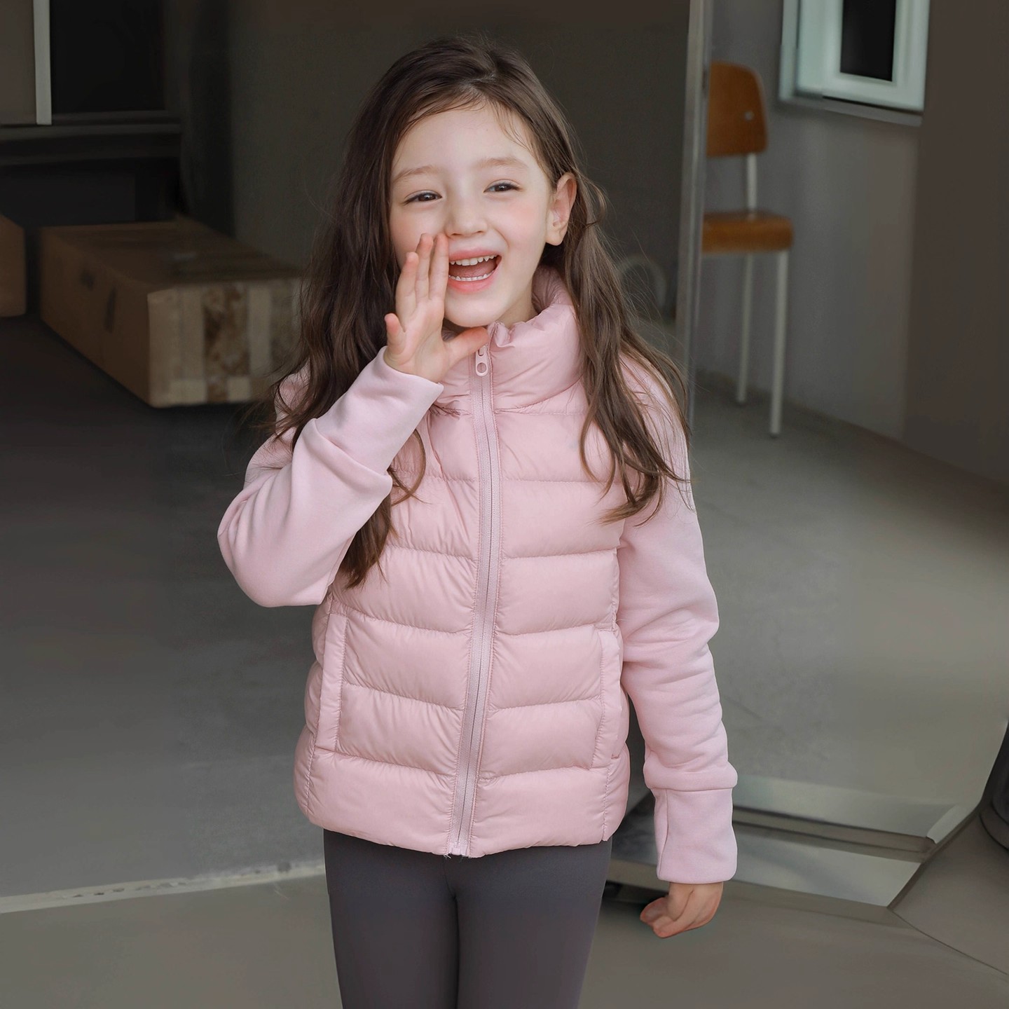 ASLN女童冬季实穿主义绒中贵族匈牙利白鸭绒强防水立领羽绒服