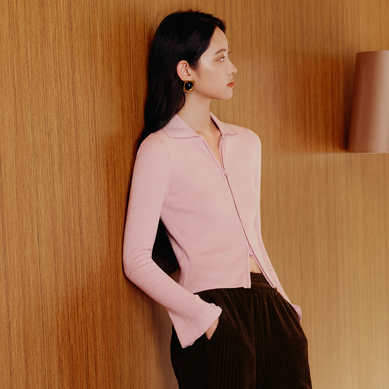 【专享】都市机能风收腰针织开衫甜酷运动风DOUBLOVE贝爱