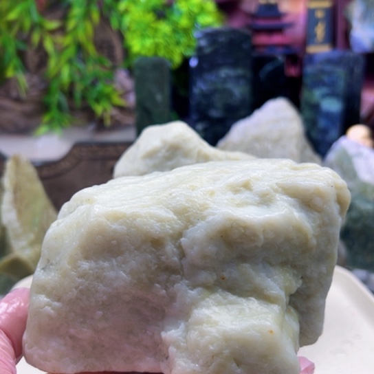 样***红和田玉（黄玉）未镶嵌挂件