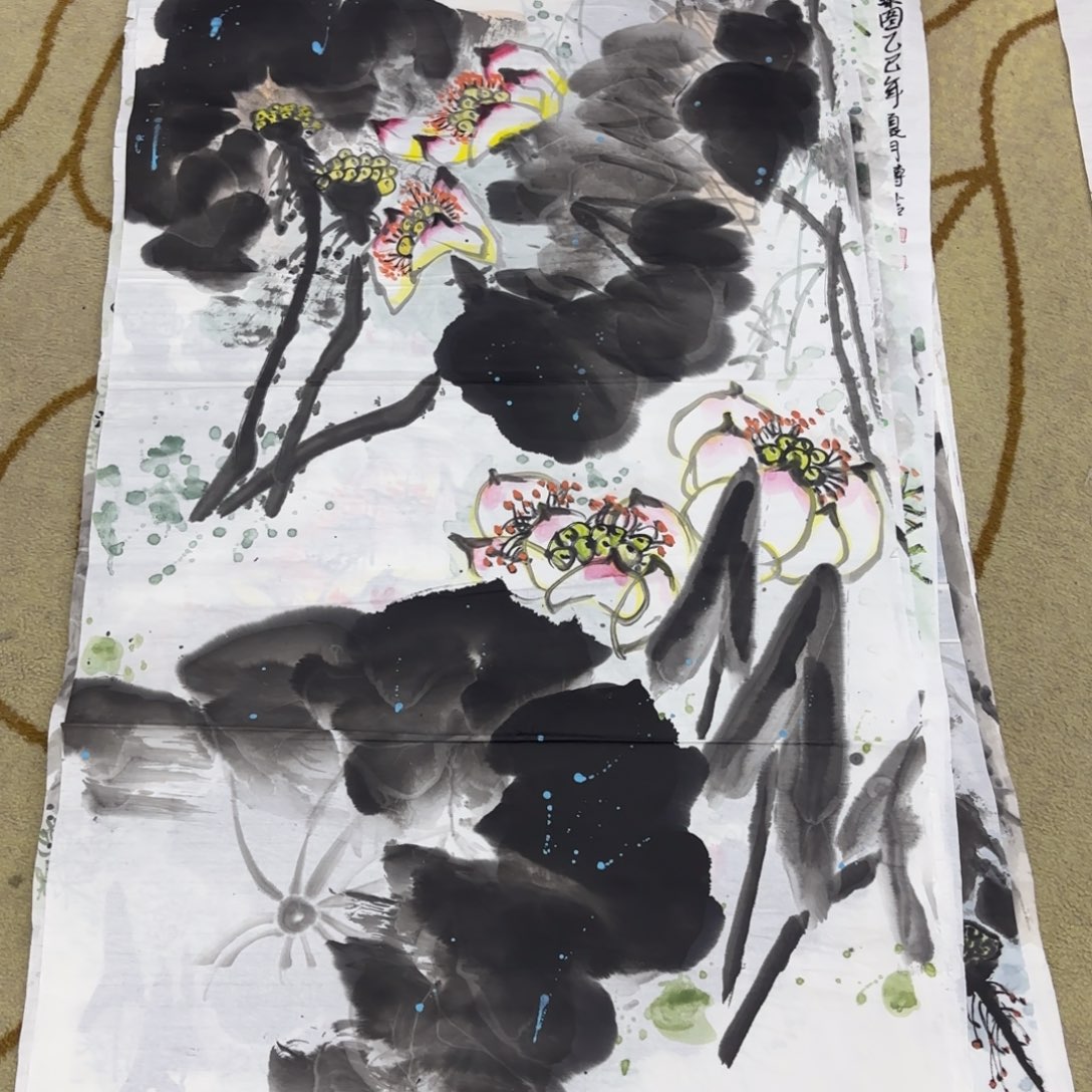 国画顾传吉四尺花鸟艺