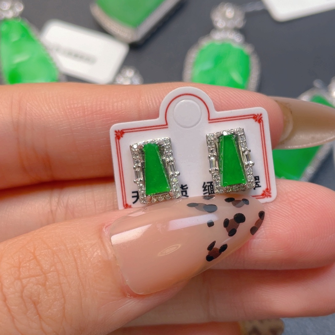 翡翠银S925镶嵌吊坠(不含链)