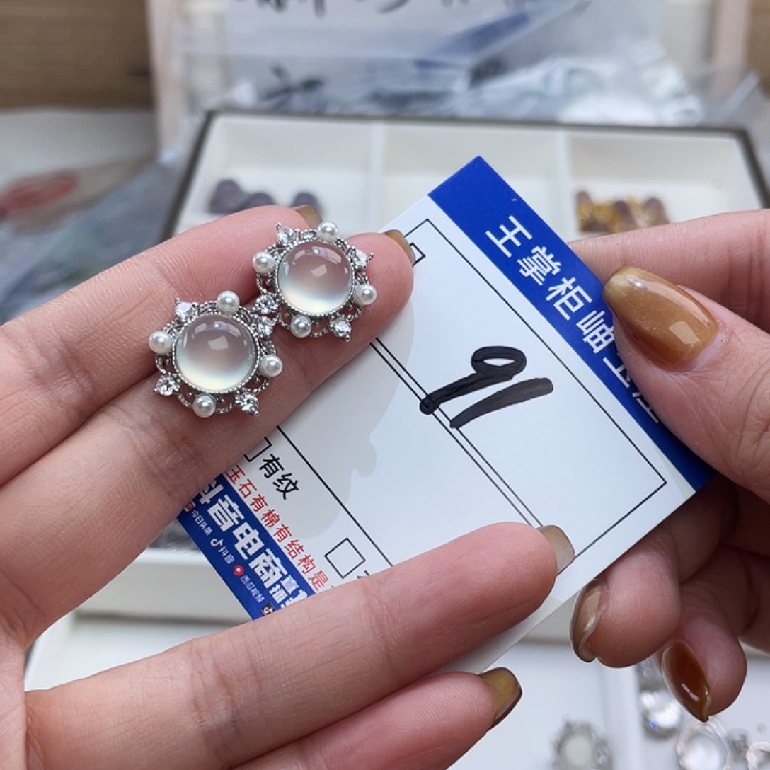 岫玉银S925镶嵌吊坠吊坠