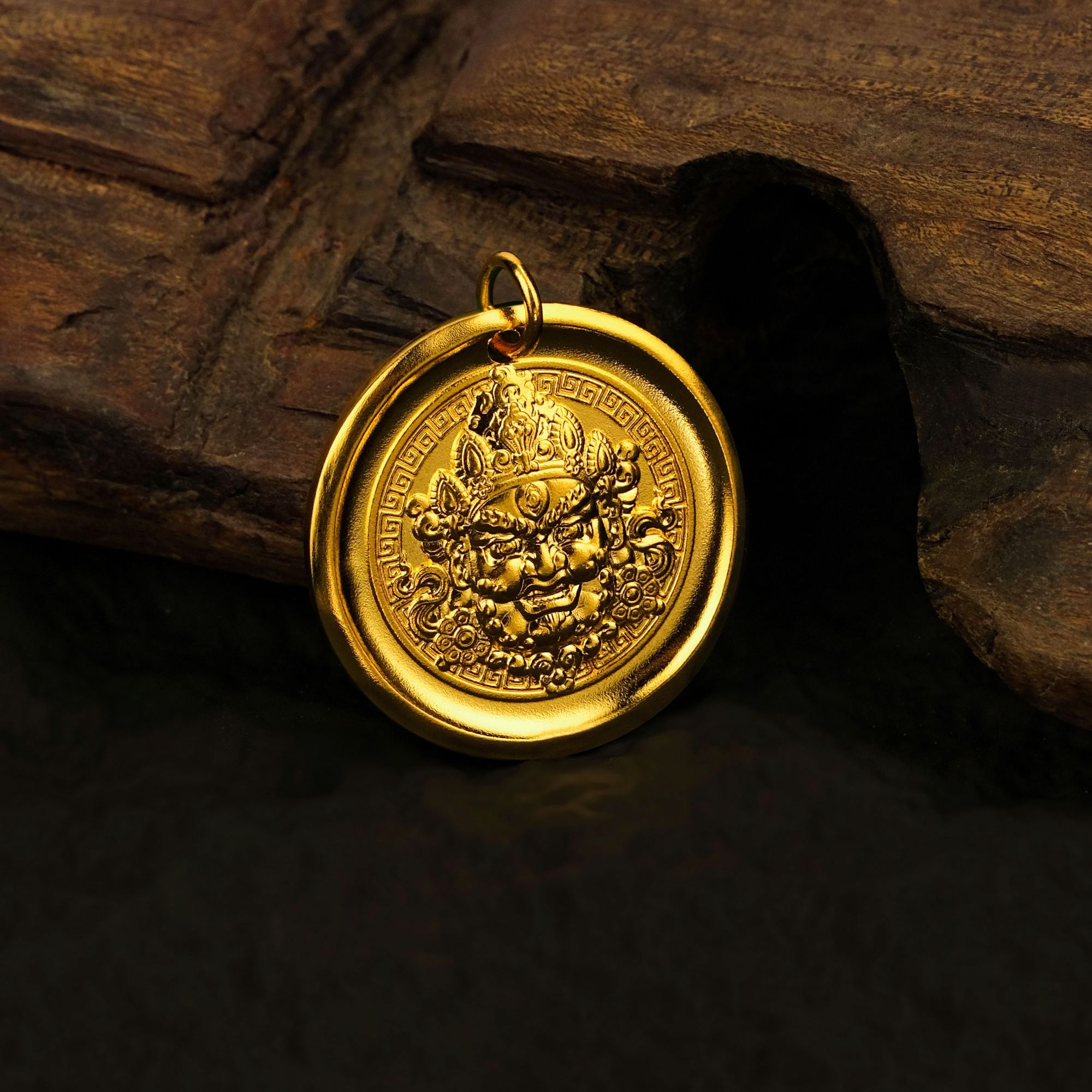 吊坠足银 足银999幸福来财黄财神吊坠