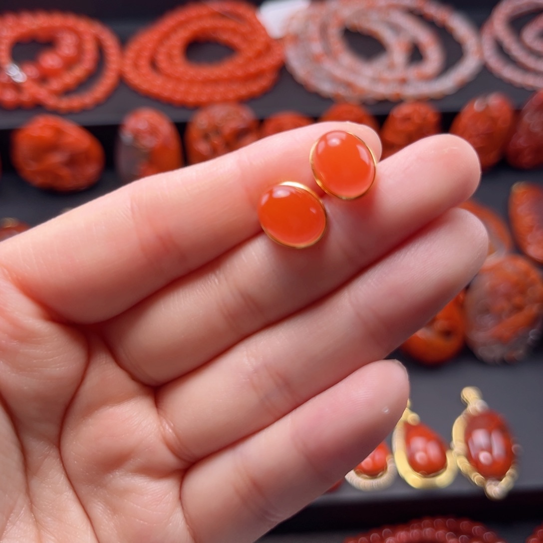 南红玛瑙南红银S925镶嵌