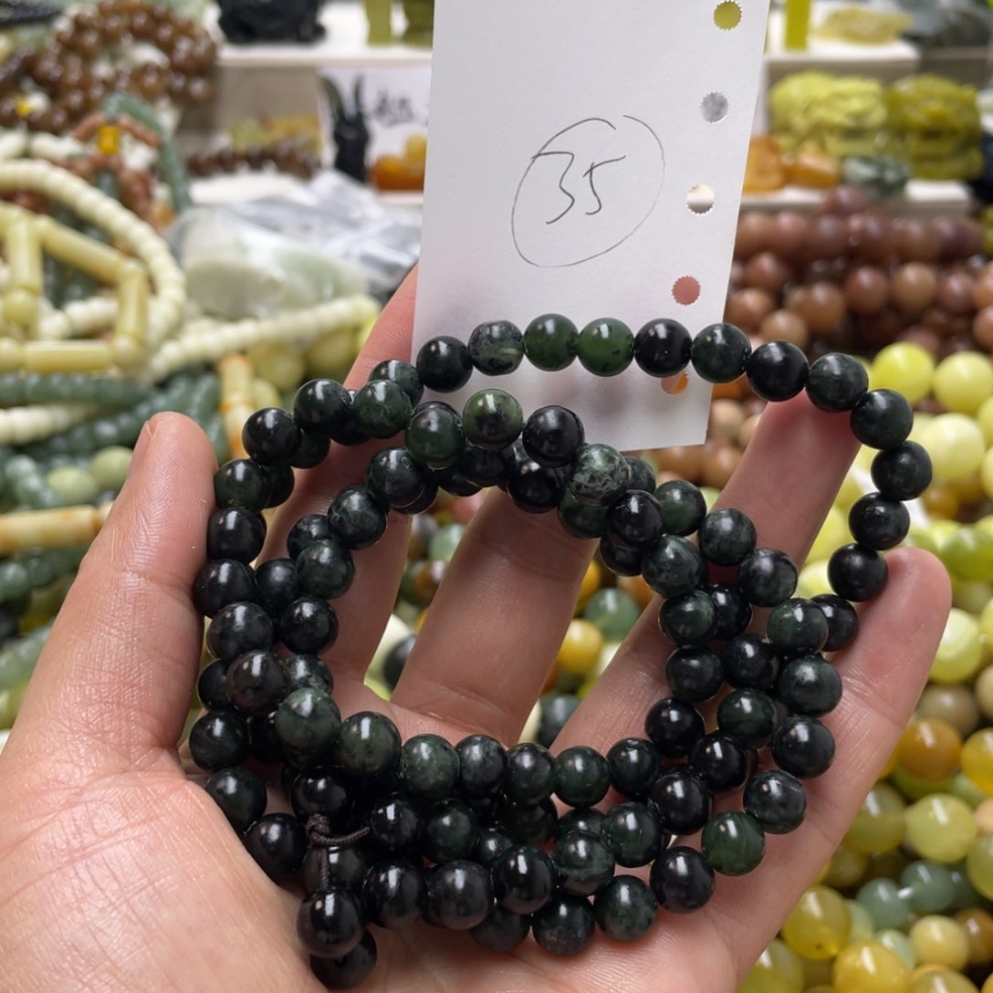 蛇纹石玉手链未镶嵌