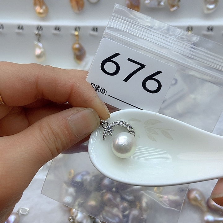 淡水珍珠颈饰银S925镶嵌