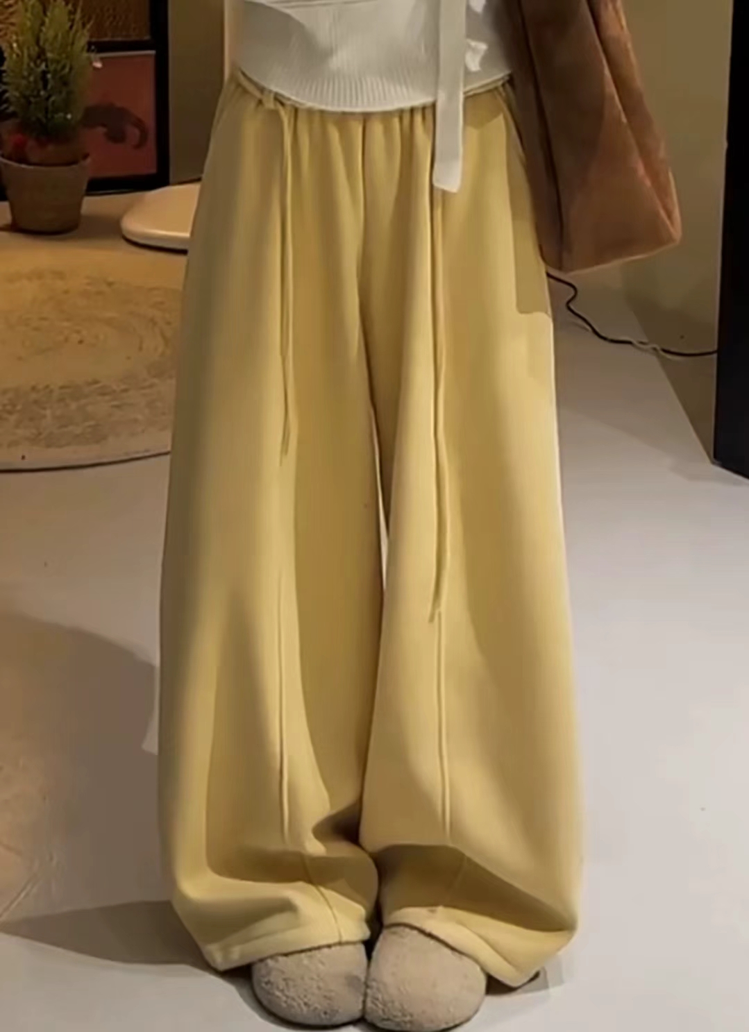 韩系 慵懒风 加绒加厚 镰刀裤 休闲裤