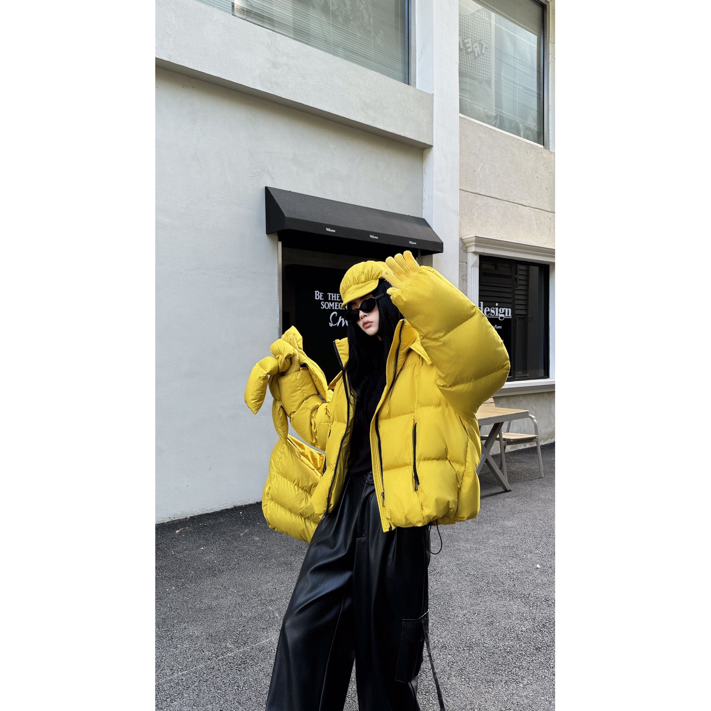 专属2025新款90白鸭绒拉链连帽女士纯色羽绒服保暖时尚288868