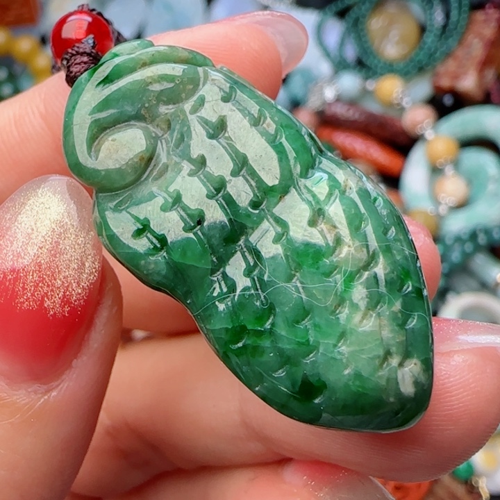 翡翠颈饰未镶嵌天然A货85