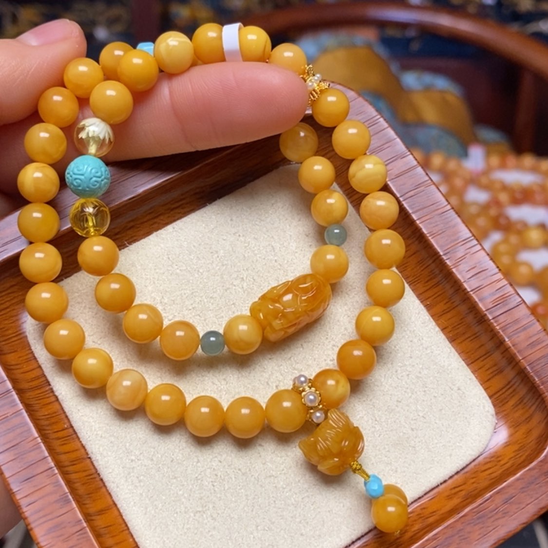 【闪购商品】蜜蜡手链未镶嵌手串