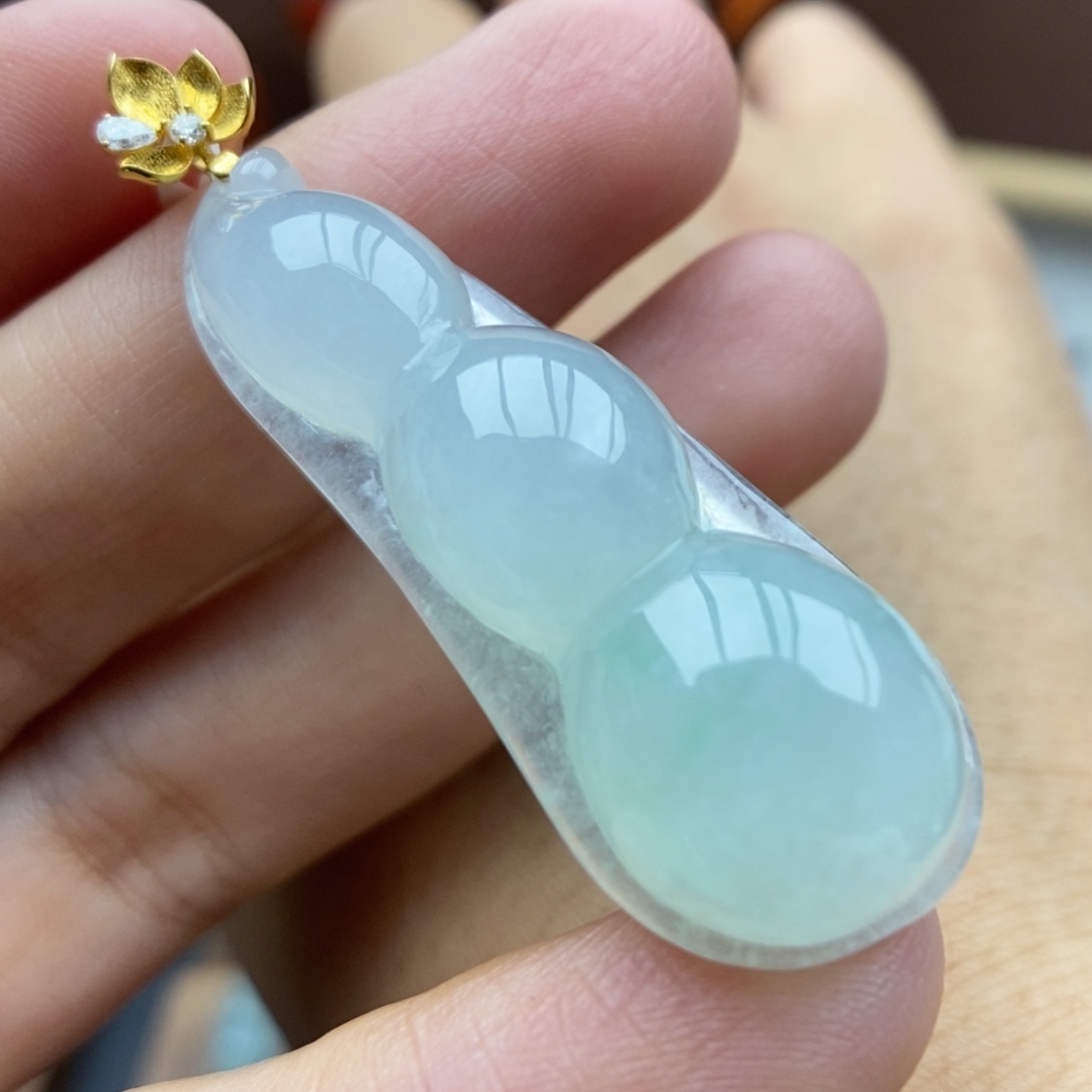 【闪购商品】颈饰18K金镶嵌翡翠14