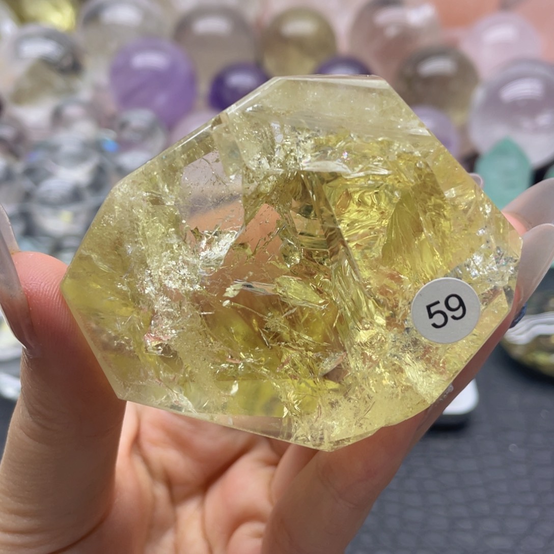 睿***麻水晶珠宝半成品未镶嵌6