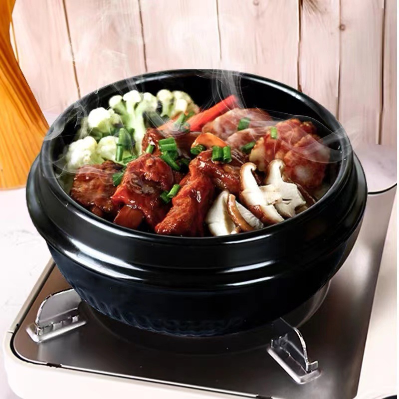 康舒石锅拌饭石锅明火耐高温陶瓷砂锅炖锅大酱汤锅煲仔饭沙锅