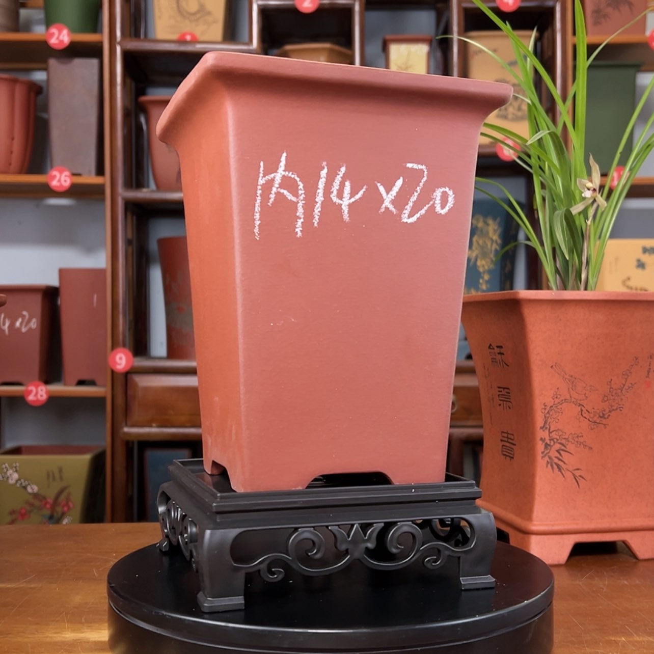 【闪购商品】紫砂花盆周之夏精品紫砂花盆