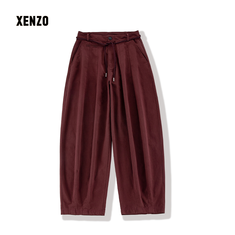 【XENZO】2025秋季新款阔腿弯刀裤25QDS16