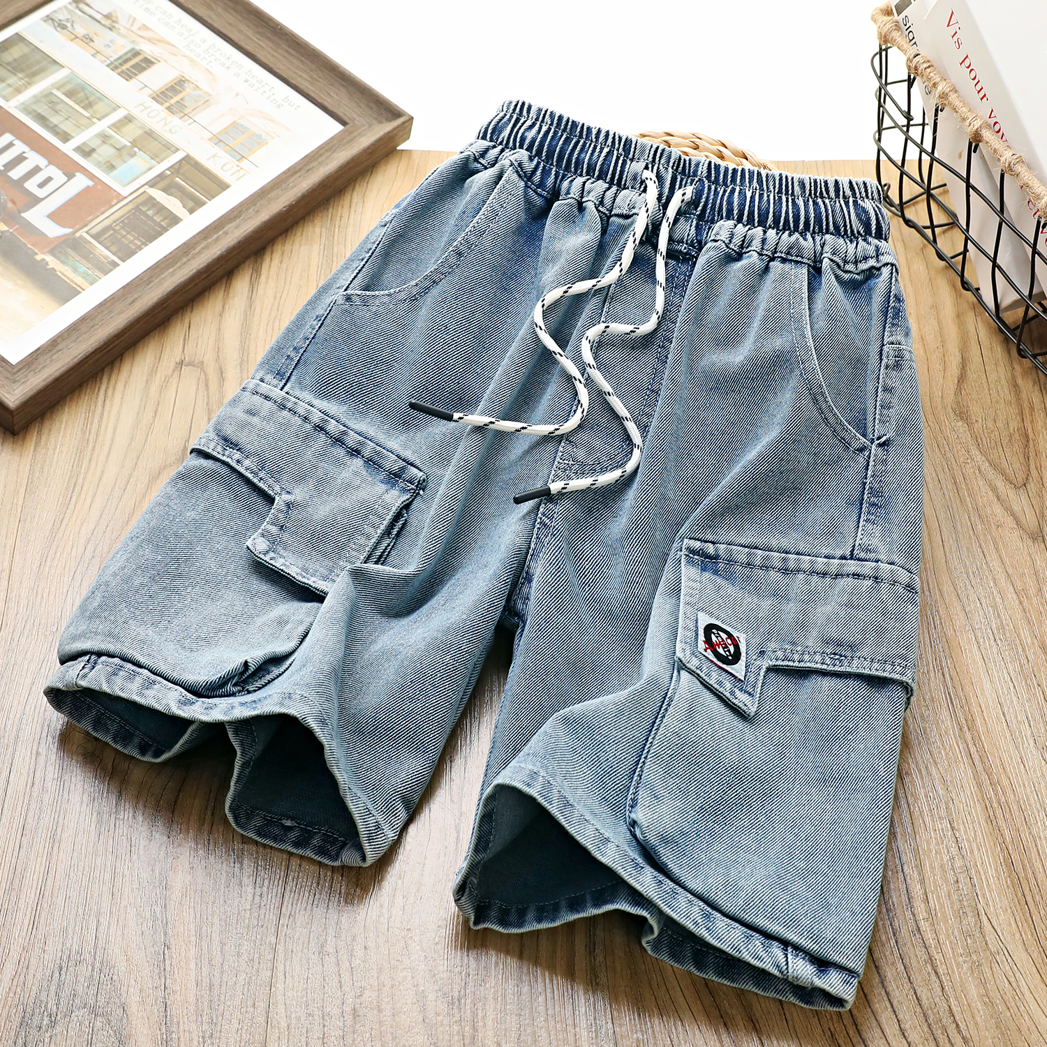 826洋气夏季牛仔裤百搭夏装休闲裤休闲男女宝同款儿童短裤