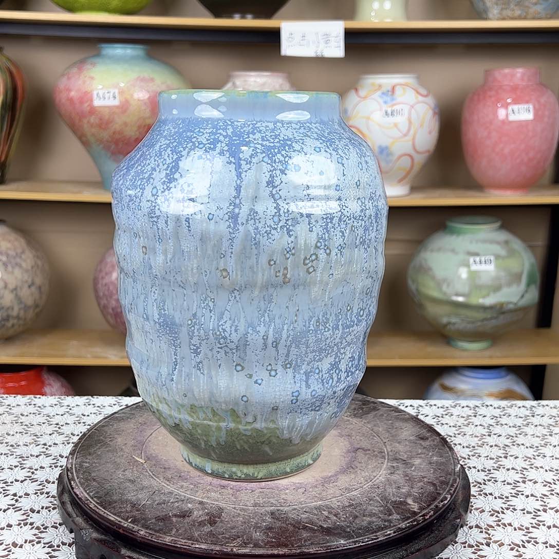 陶瓷16花瓶摆件创意