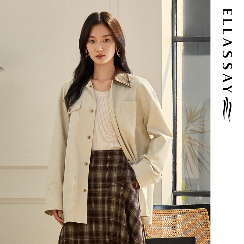 ELLASSAY歌力思2025秋季新款3D立体剪裁短外套女EWB363W00500