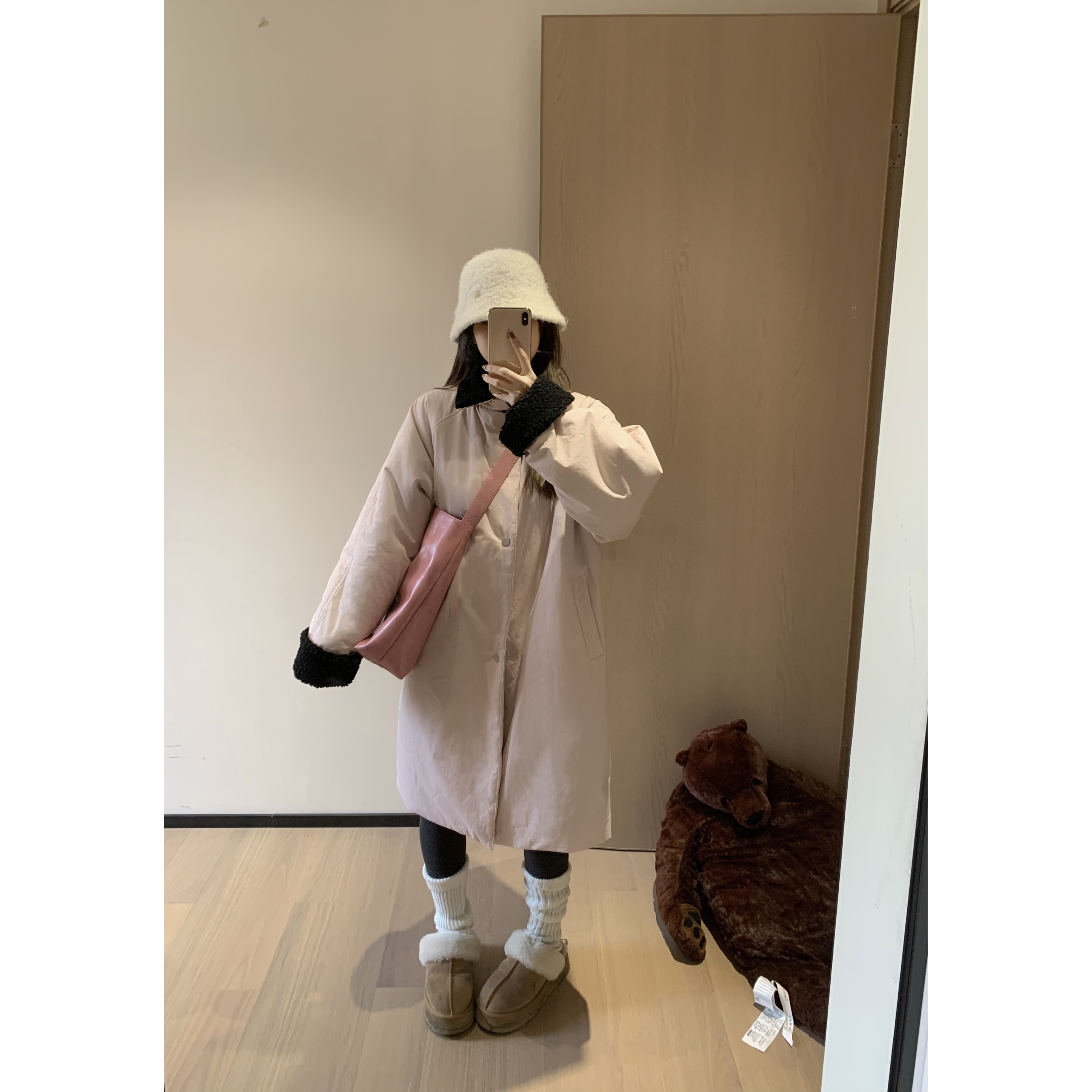 【618孤品捡漏】少女感翻领棉服外套女冬季加厚棉袄宽松中长款大衣