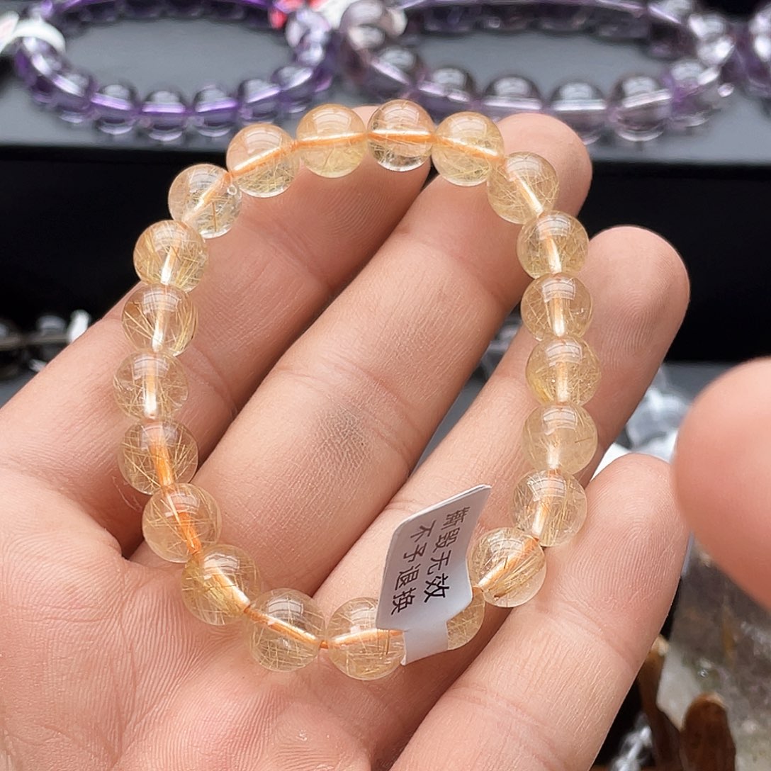 未镶嵌手串烟晶卡9维纳斯金发