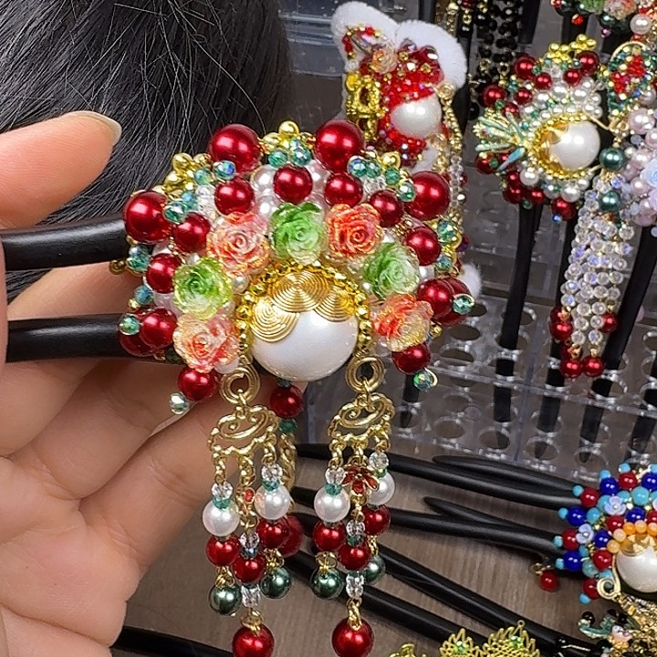 雪***儿古风刀马旦发簪发饰