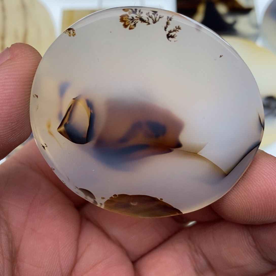 玛瑙/玉髓牌子足银镀金镶嵌