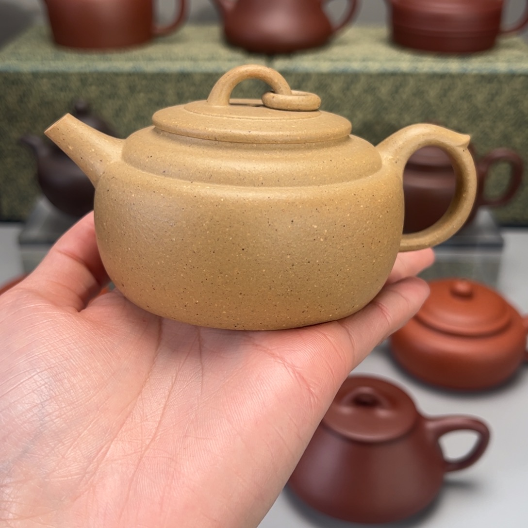 紫砂茶壶宝山墨绿泥单圈180c c