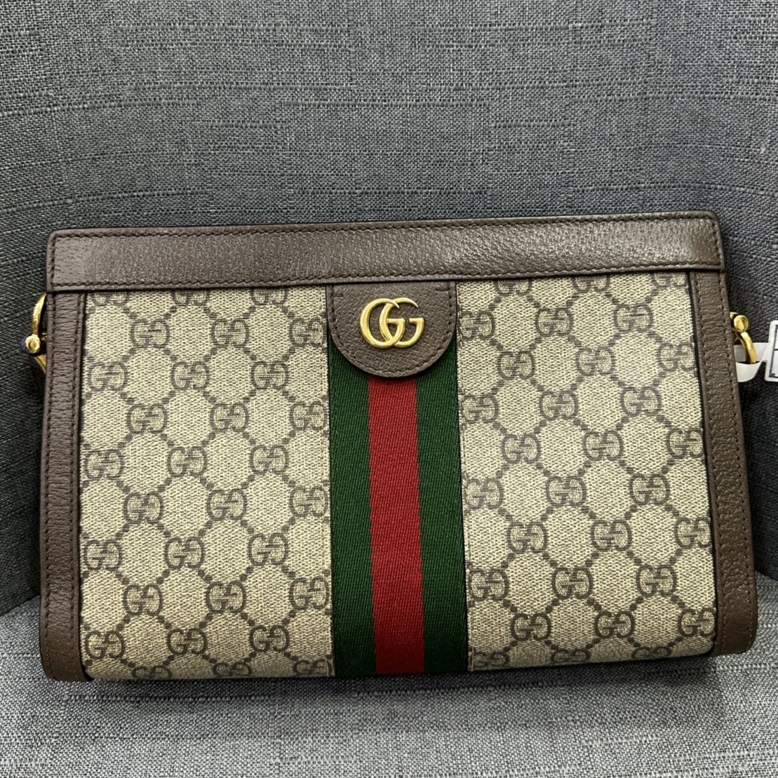 95新 GUCCI/古驰 GUCCI古驰夹子包小号斜挎包26cm
