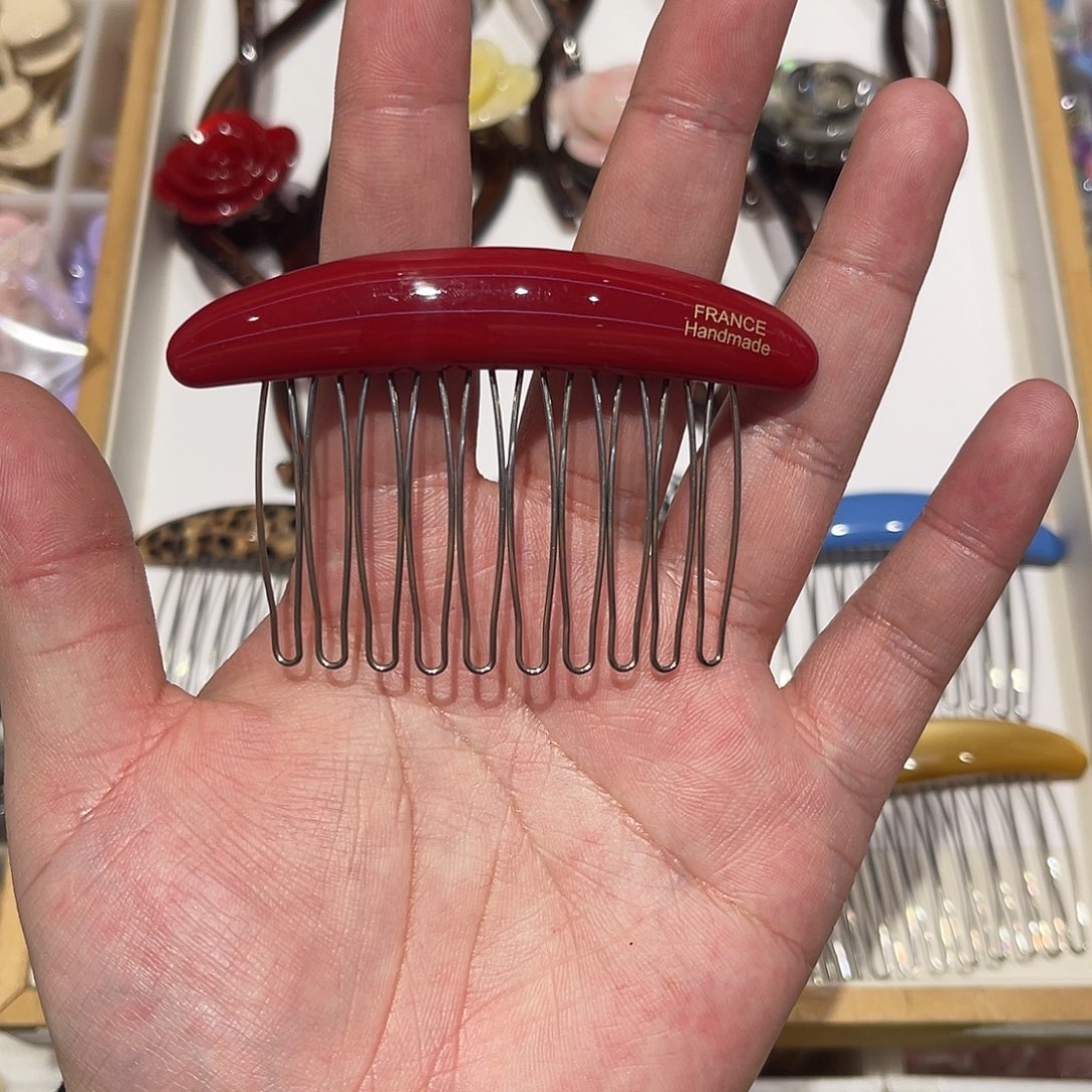 醋酸非金属红色叉梳