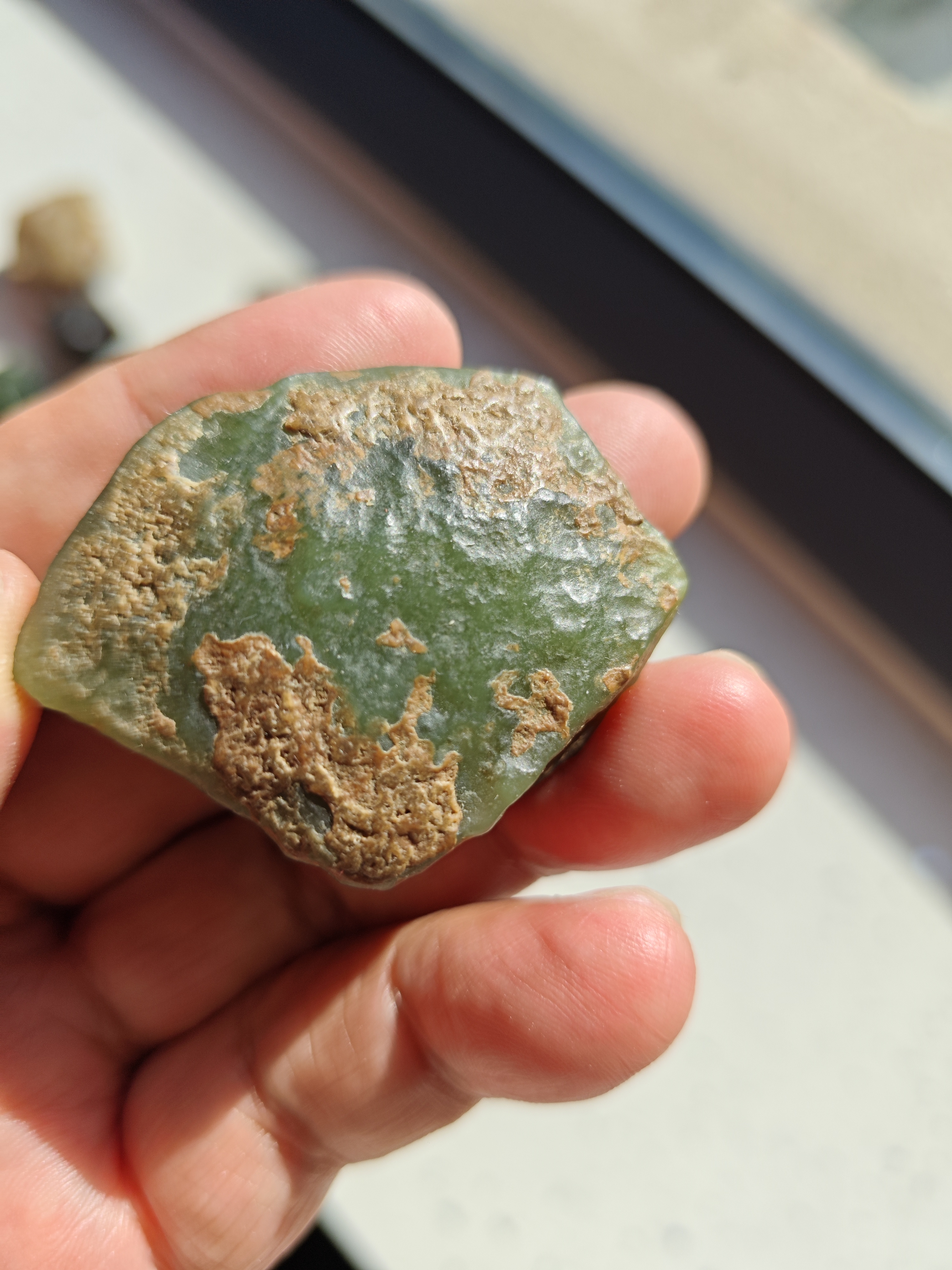 洒金皮独籽手把件高品质玉石
