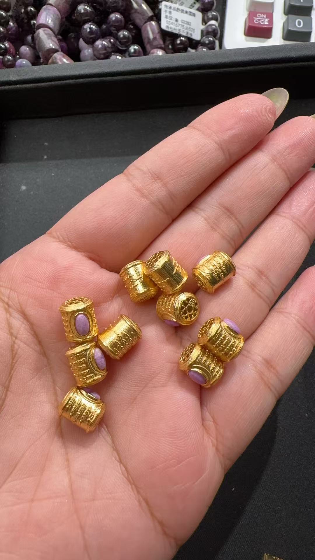 925银镶舒俱来五条经鼓珠/7*9mm/多样性发一/C005/20