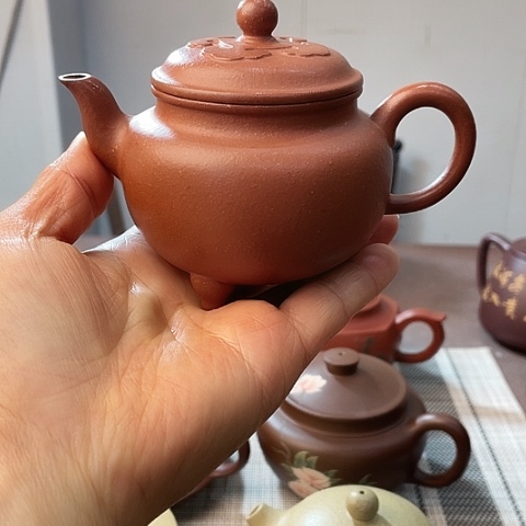 紫砂茶壶原矿降坡，大彬如意，200 c c