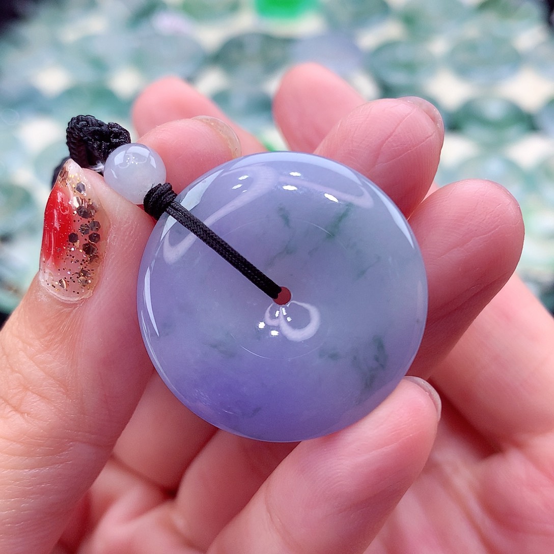 翡翠未镶嵌颈饰编号33-尺寸28.3/5.6