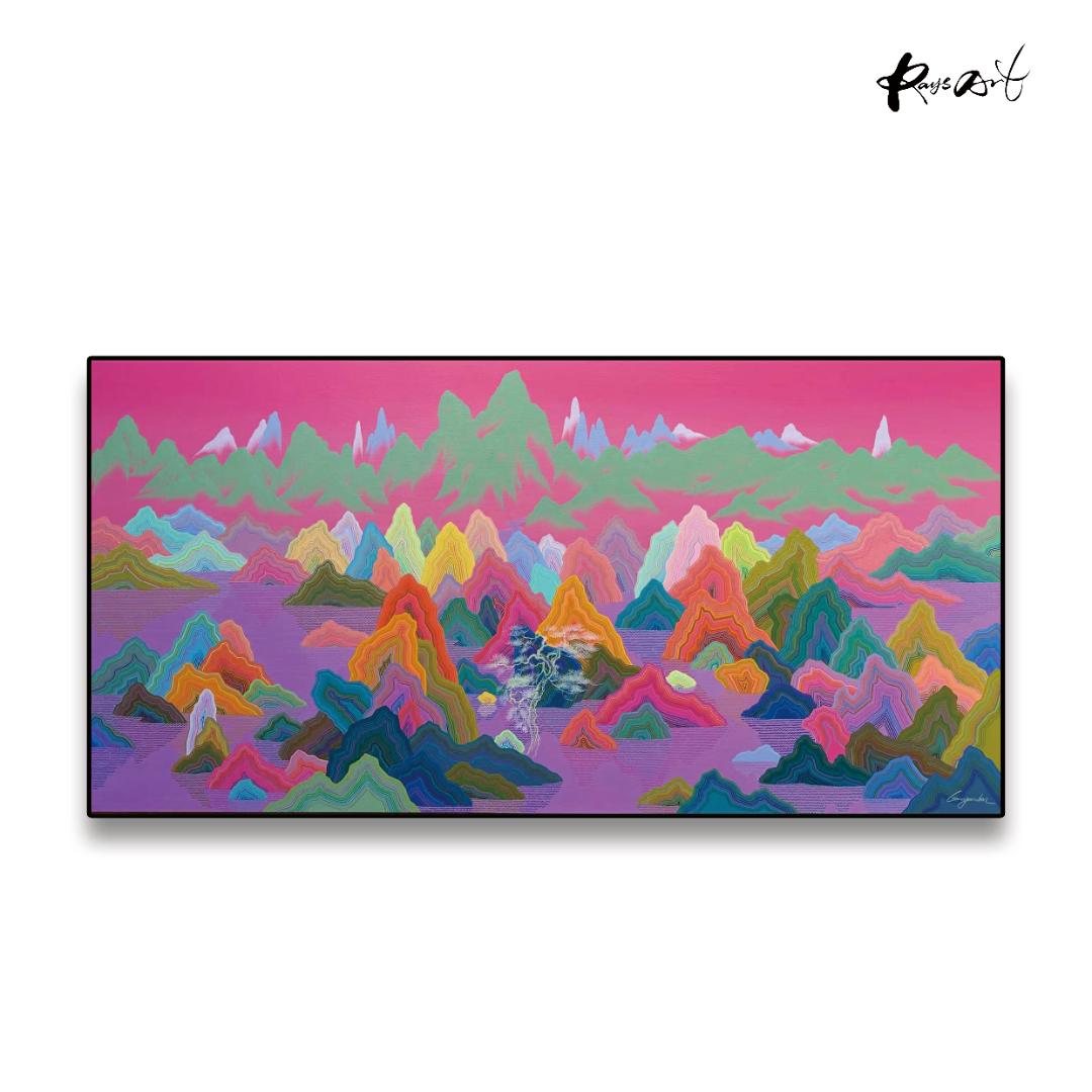 RaysArt艺术-郭彦斌当代艺术家抽象风布面丙烯绘画原作作品收藏