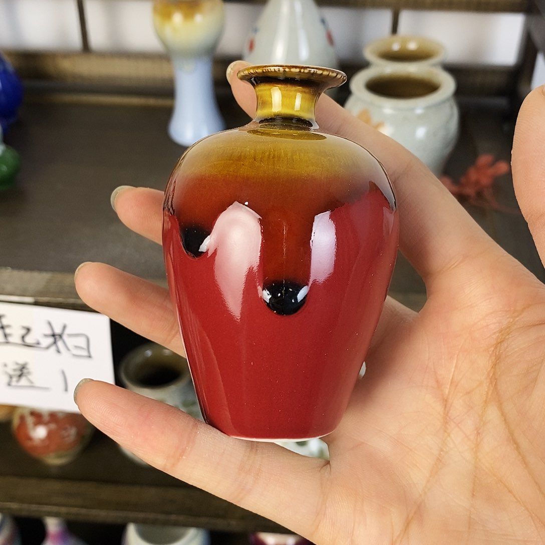 摆件景德镇高温陶瓷小花瓶