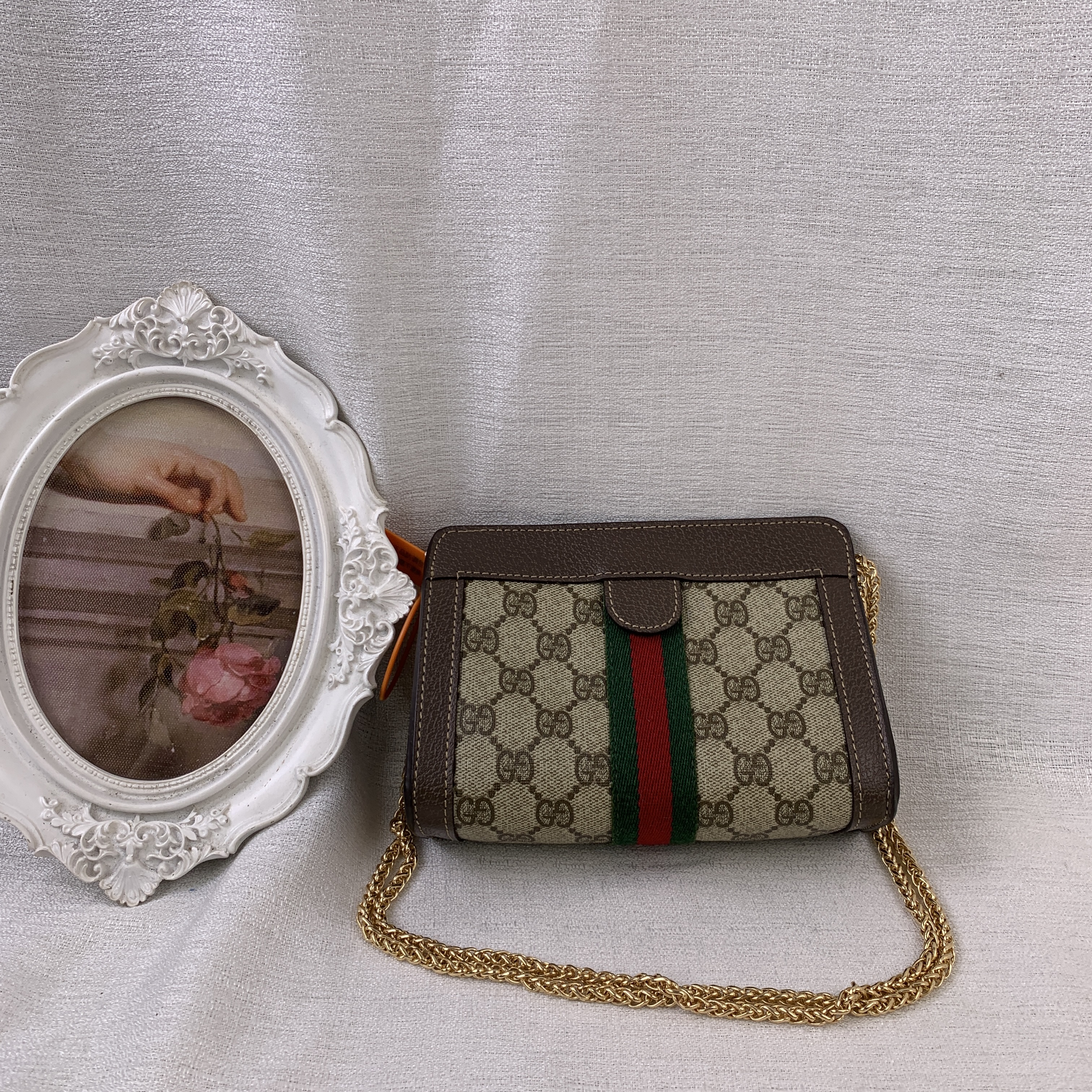 95新 GUCCI/古驰 老花夹子包/F3SY06730215/0215/xfp