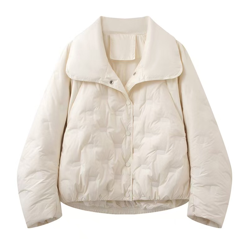 MM商场同款2025秋冬季新款时尚翻领短款轻薄款羽绒服外套女0611