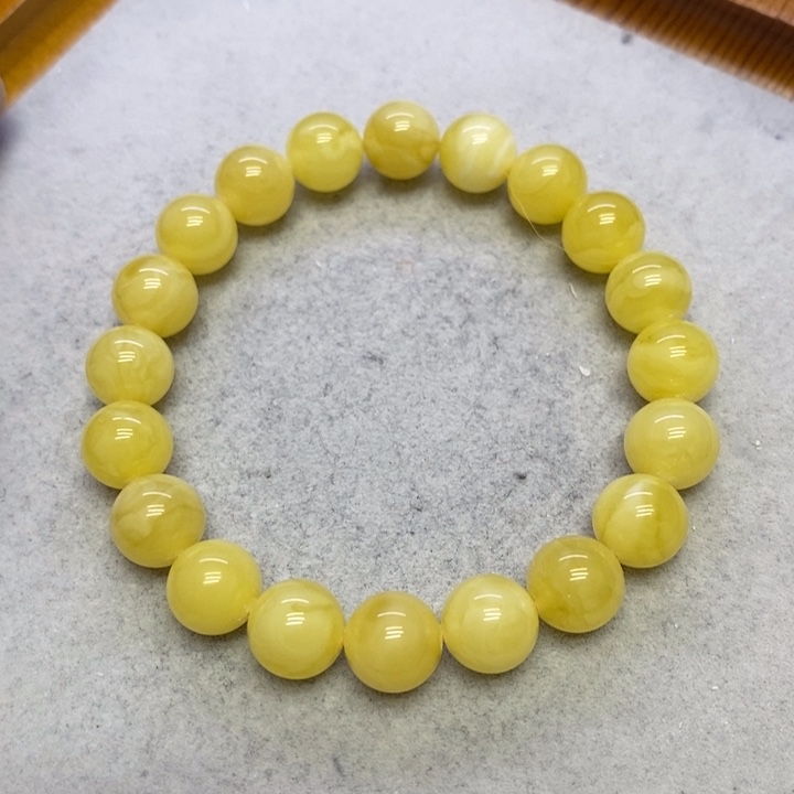 蜜蜡裸石未镶嵌手串