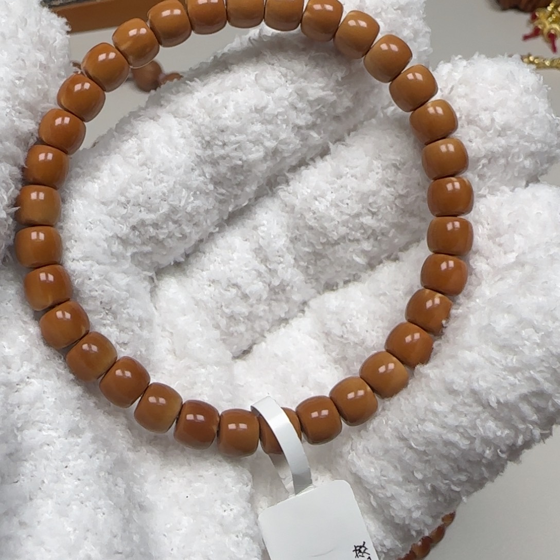 手串橄榄核老挝单圈极限弧三花7.0mm